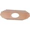 Ekena Millwork Chrysler Wood Fretwork Pierced Ceiling Medallion, Cherry, 38"W x 19"H x 10"ID x 1/4"T CMWP38X19X0250CSCH - alternate 2